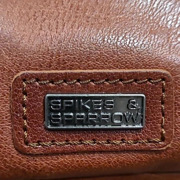 Spikes & Sparrow Sling Bag Leather Crossbody Waist Cognac Belt Pouch - Picture 2 of 6